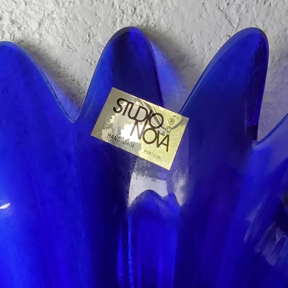 4 1/2" Cobalt Art Glass by Studio Nova made in Portugal 🇵🇹 - Picture 6 of 13